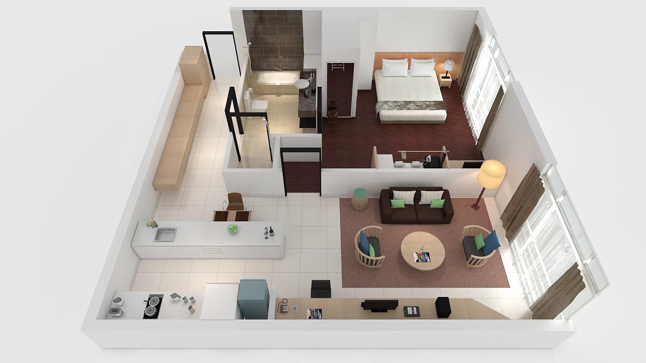 Parkroyal Serviced Suites קואלה לומפור מראה חיצוני תמונה 3D floor plan